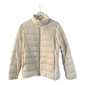 Uniqlo Women's Off-White Puffer Jacket